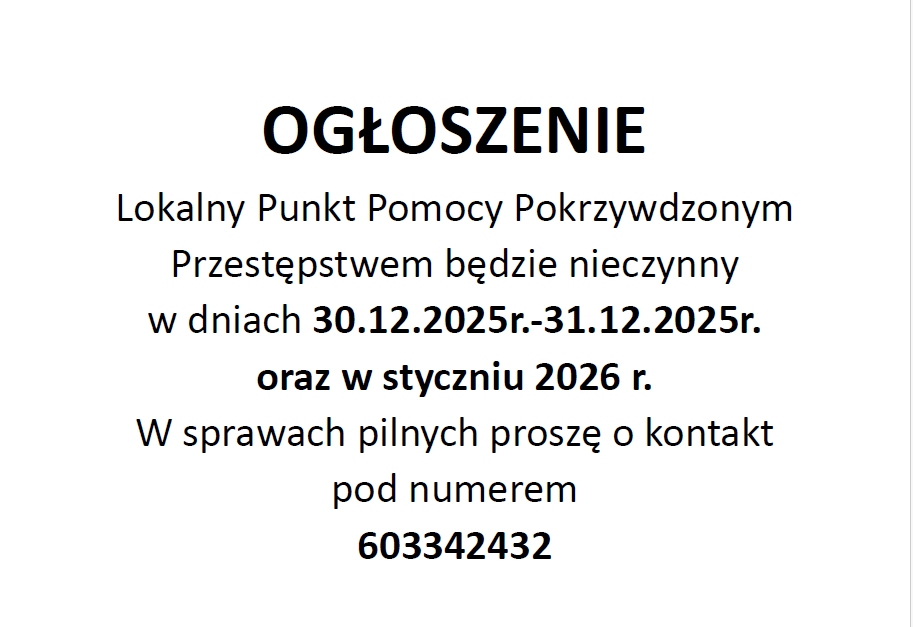 OGŁOSZENIE 