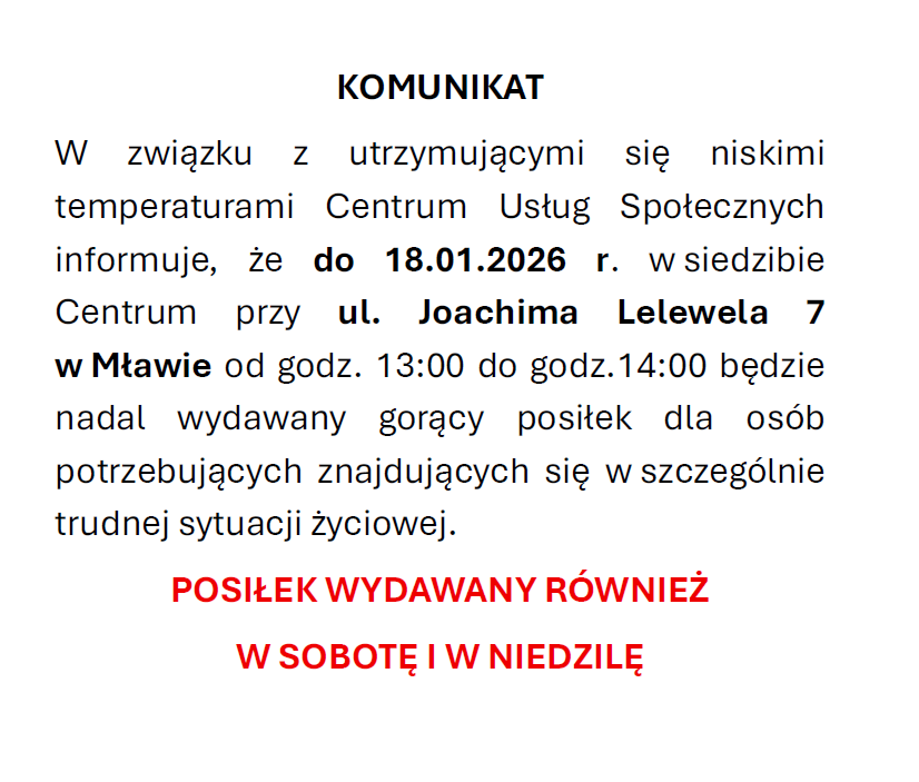 AKTUALIZACJA KOMUNIKATU