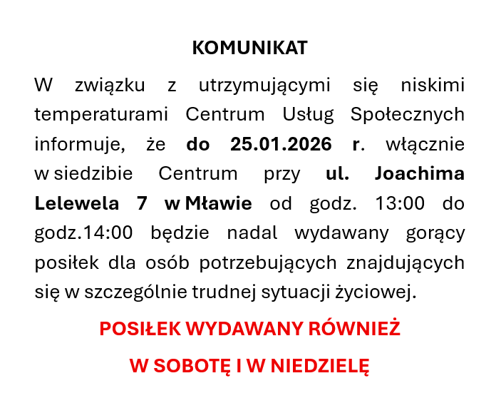 AKTUALIZACJA KOMUNIKATU