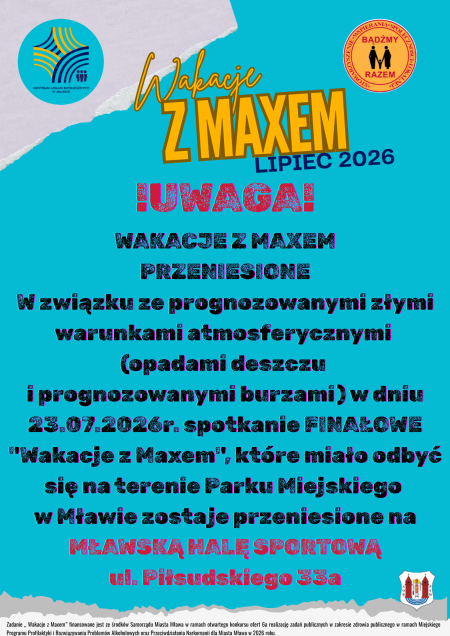 OGŁOSZENIE WAKACJE Z MAXEM