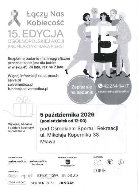 BEZPŁATNE BADANIA MAMMOGRAFICZNE